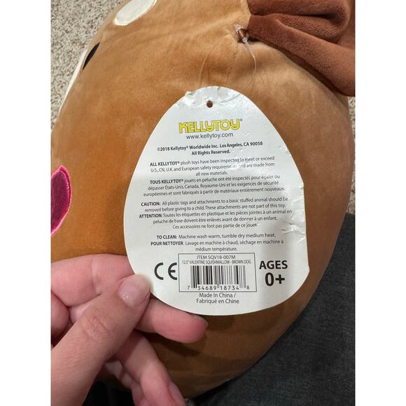 RARE 2018 Valentine’s Day Duffy 12.5” Squishmallows plush new - Picture 3 of 5